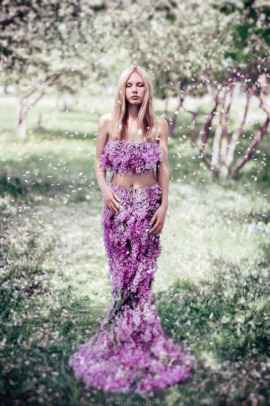 девушка сирень яблони Анастасия фото превью