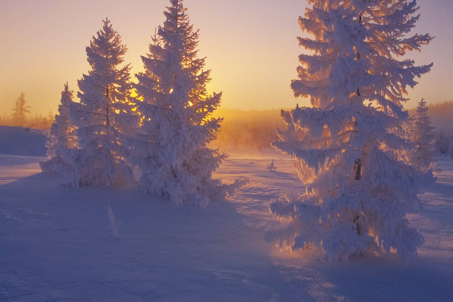 Колыма, Сибирь, зима, мороз, наледь., Владимир Рябков