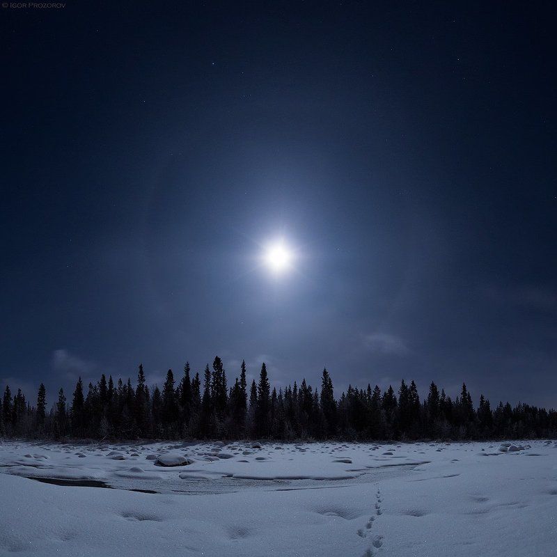 кольский полуостров, полнолуние, ночное фото Ночь на реке фото превью