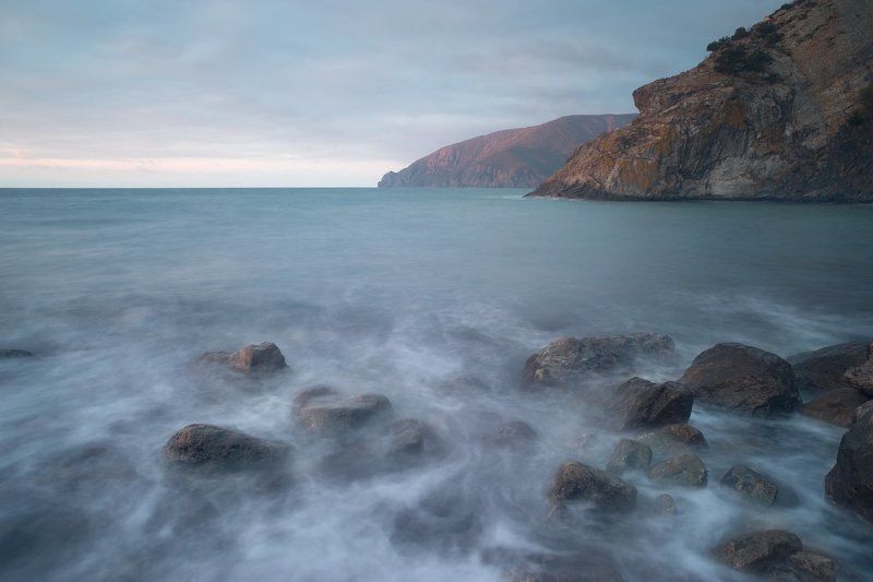 крым, море, горы, свет, закат, рассвет, природа, осень Страж фото превью