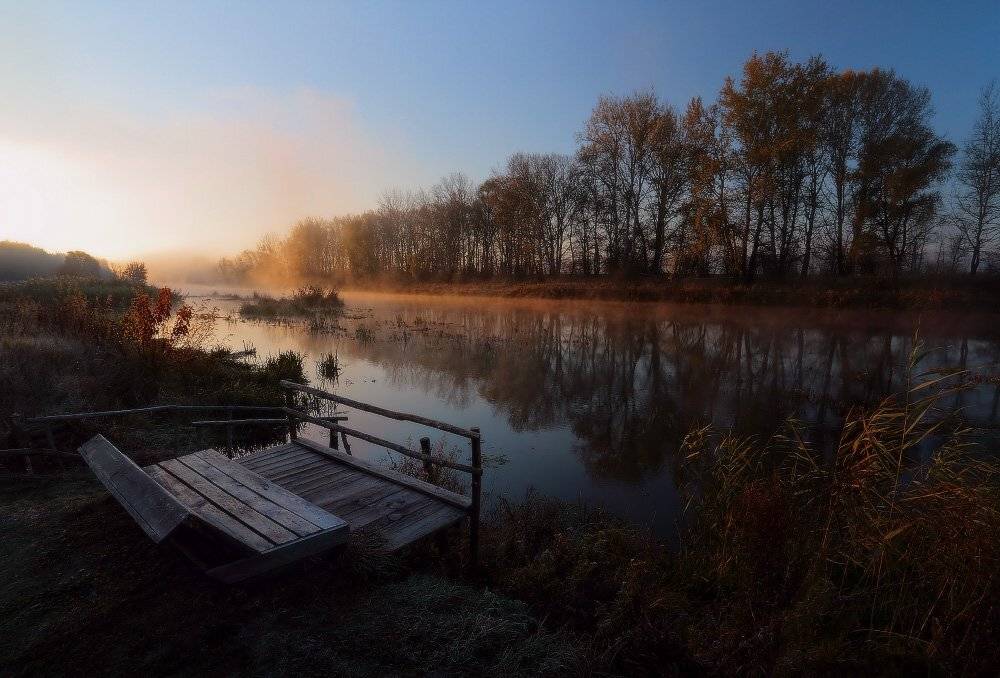 река, туман, утро, осеннь, Петриченко Валерий