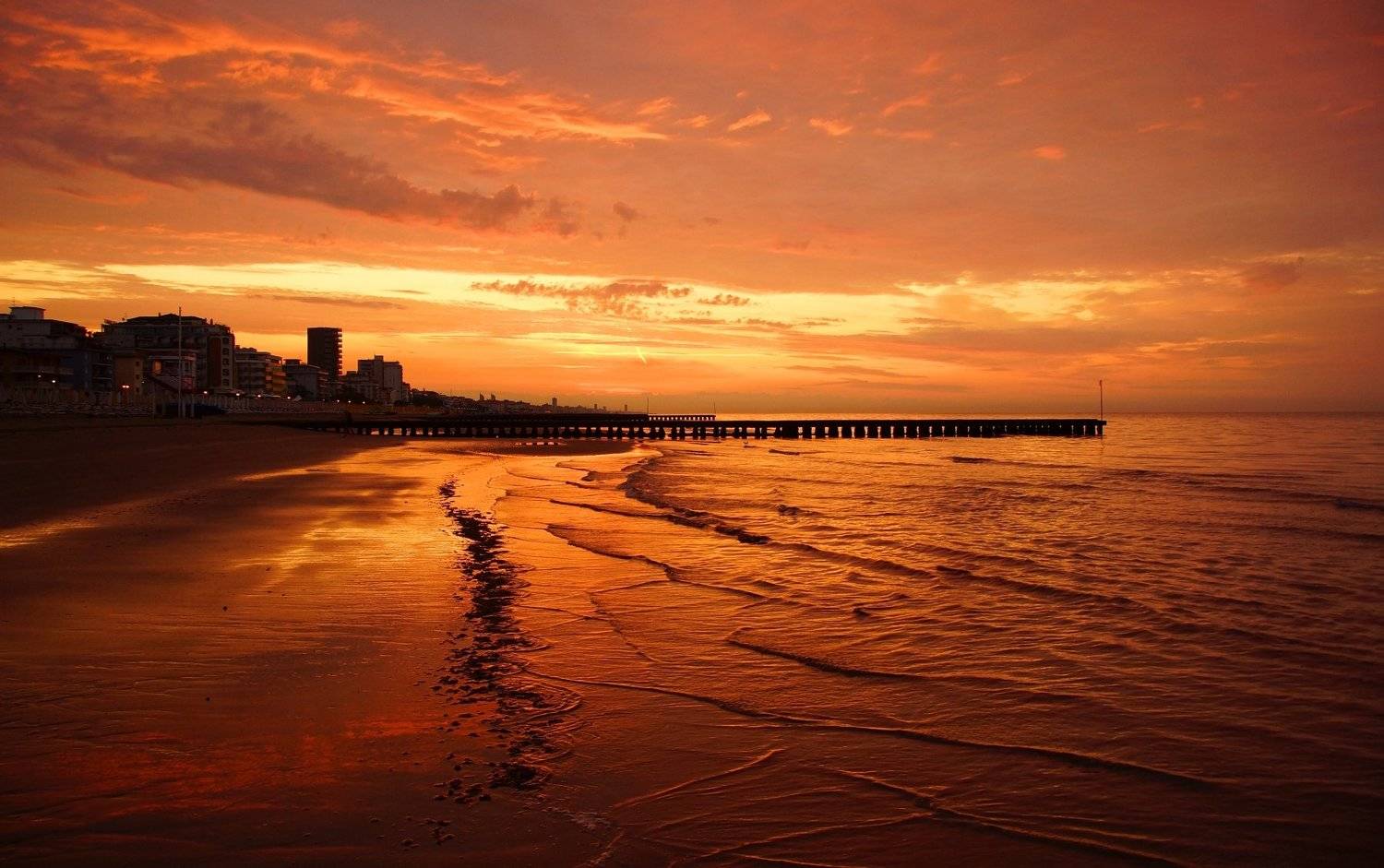 morning, shore, sunrise, dawn, sky, summer, landscape, beach, sea, shore, bright, sun, Сергей Андреевич