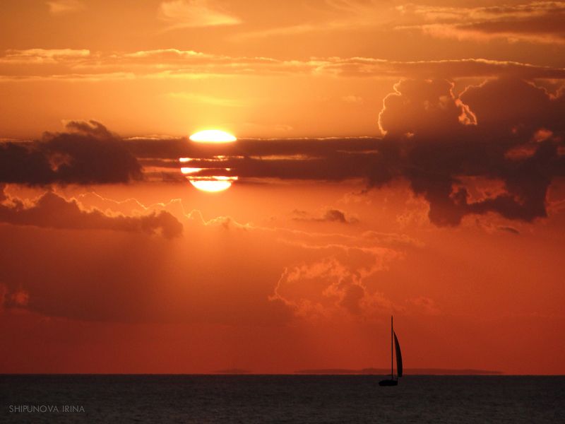 Палитра морских закатов фото превью