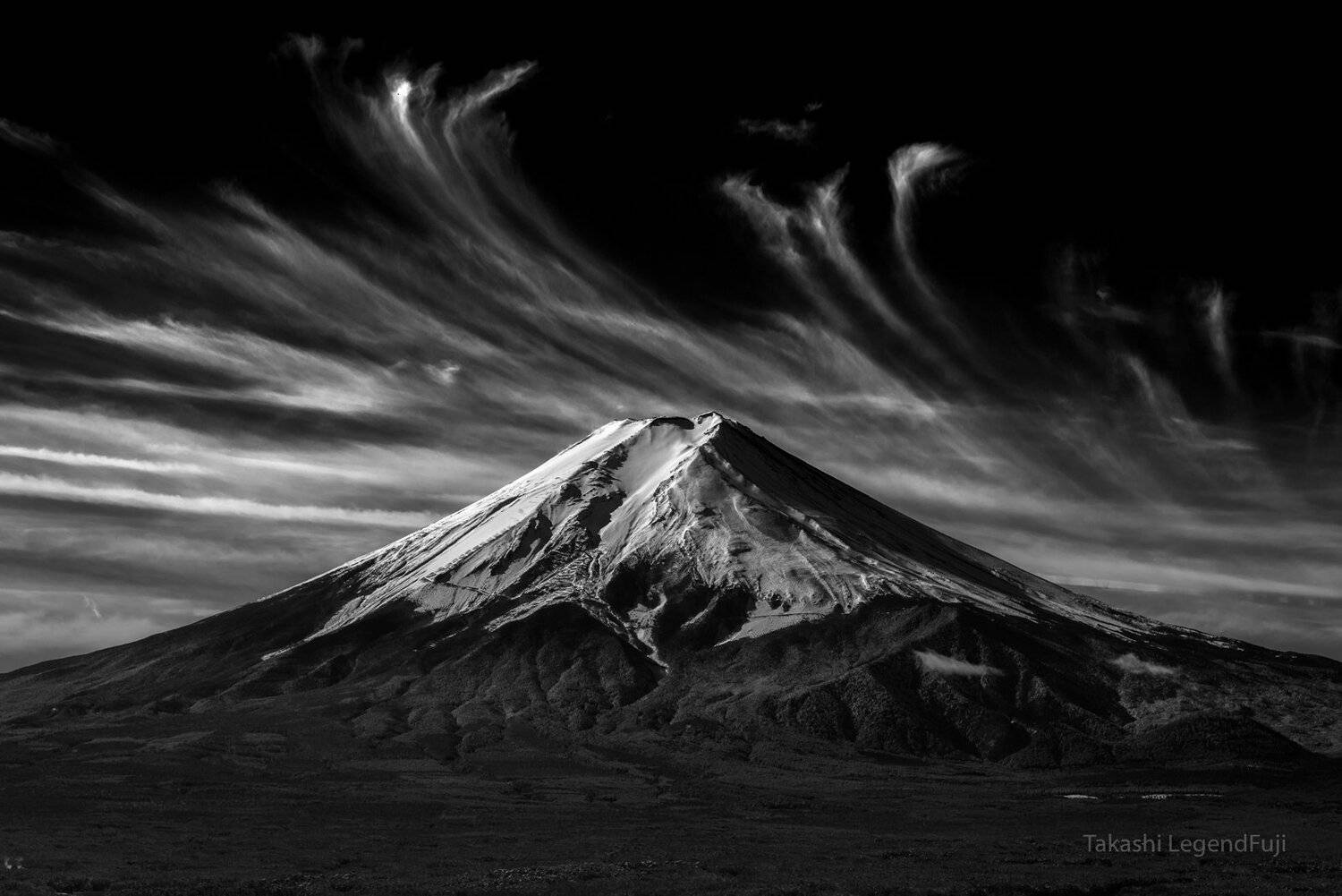 Fuji,mountain,Japan,cloud,fluff,snow,white,, Takashi