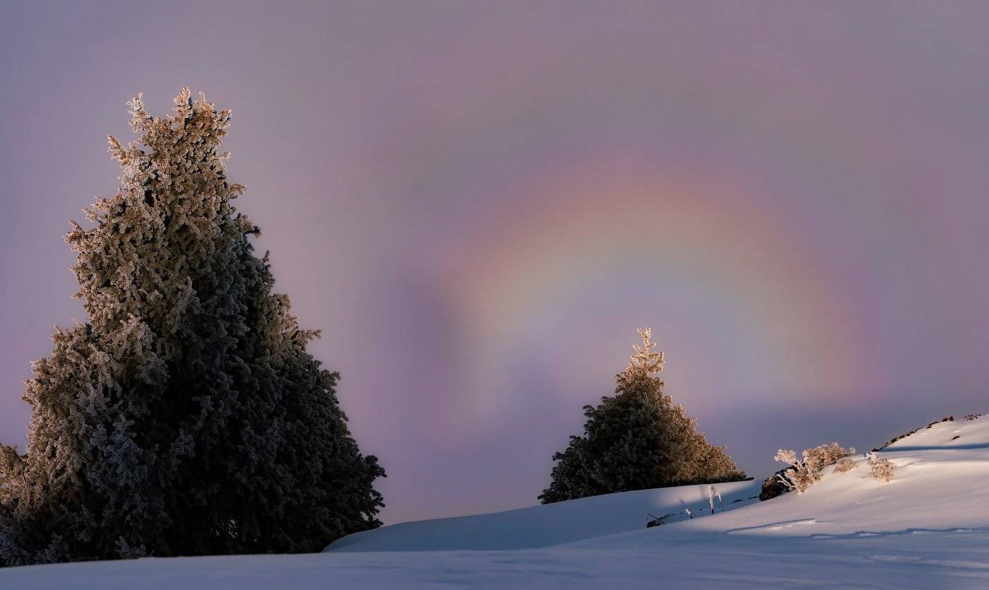 горы, туман, зима, глория, Ольга Кулакова