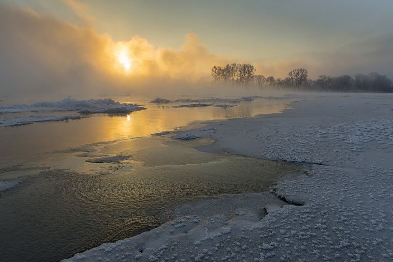 Енисей, Зима, Хакасия Зимний Енисей фото превью