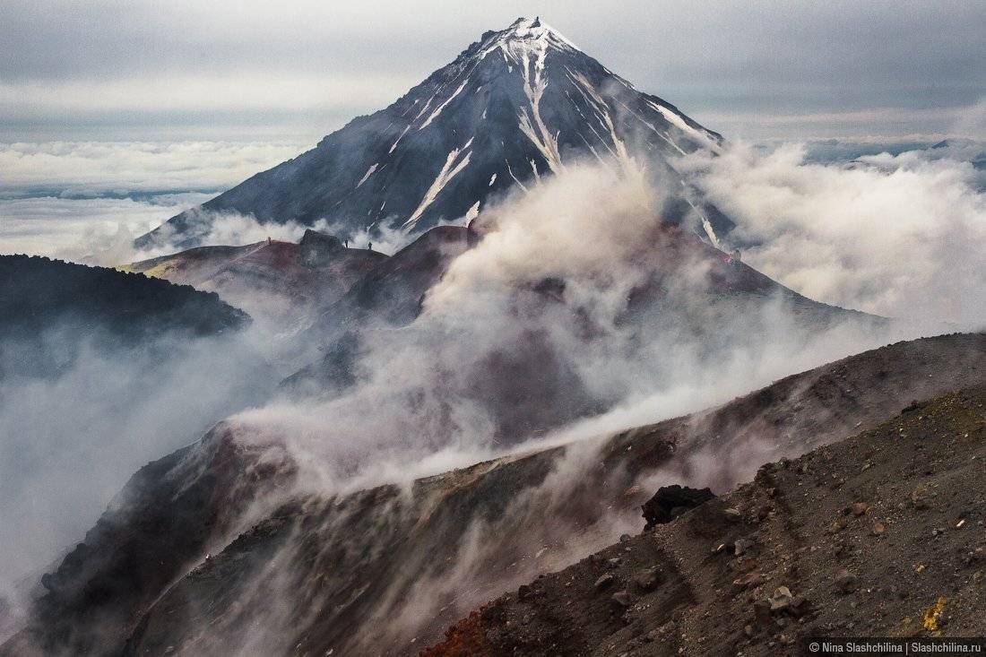 вулкан,Авачинский,Камчатка,дым,вершина,пар,извержение, Слащилина Нина
