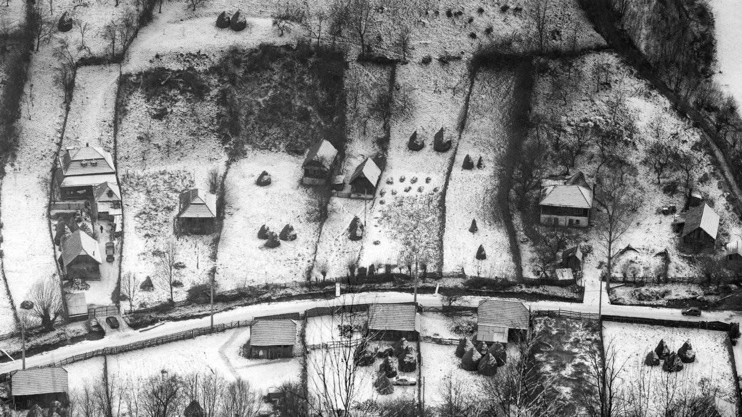 road,winter,village,winter,snow,miniature, Marius Turc