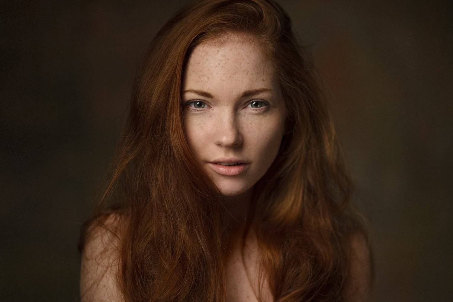 girl, red, portrait, 2016, Василий Жуков