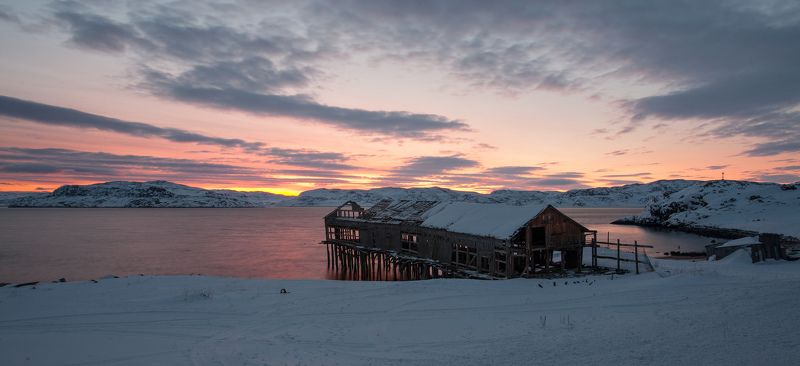 север море Холодное утро фото превью