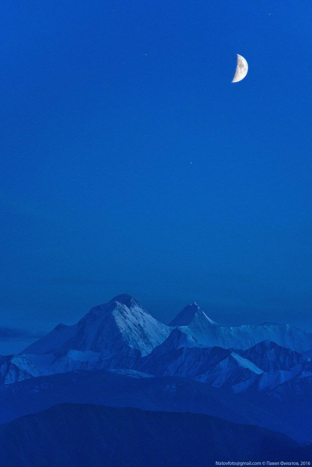 алтай, altai, сибирь, siberia, pavel filatov, павел филатов, belukha, белуха, night, moon, ночь, луна, горы, сумерки, Павел Филатов