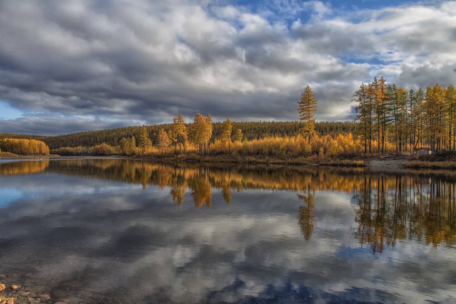 осень, якутия, река, река_чульман, Евгения Левина