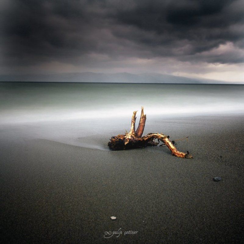 sea, long exposure, cloud, alone, lonely, square Alone фото превью