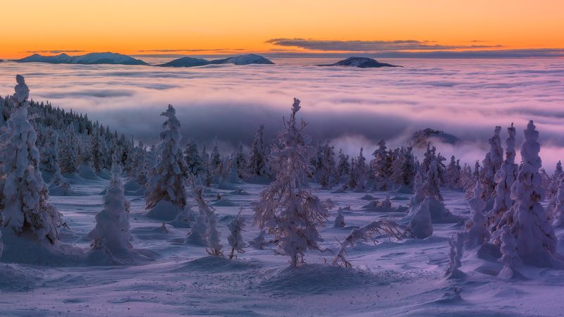 южный урал, зюраткуль, низкие облака Переменная облачность фото превью