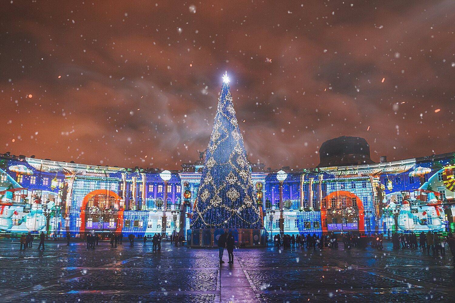 снег, зима, город, ночь, night, snow, winter, Андрей Михайлов