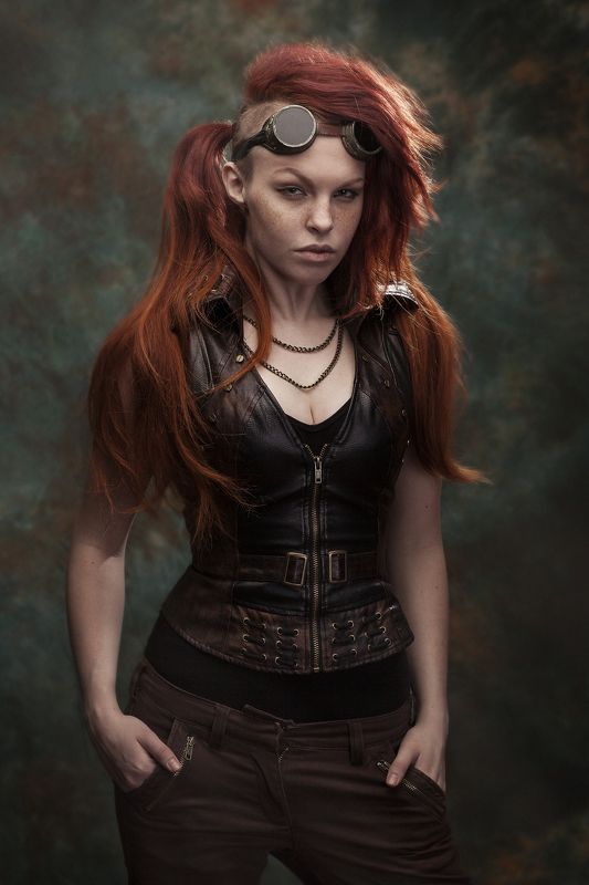 steampunk girl red hair Steampunk girl фото превью