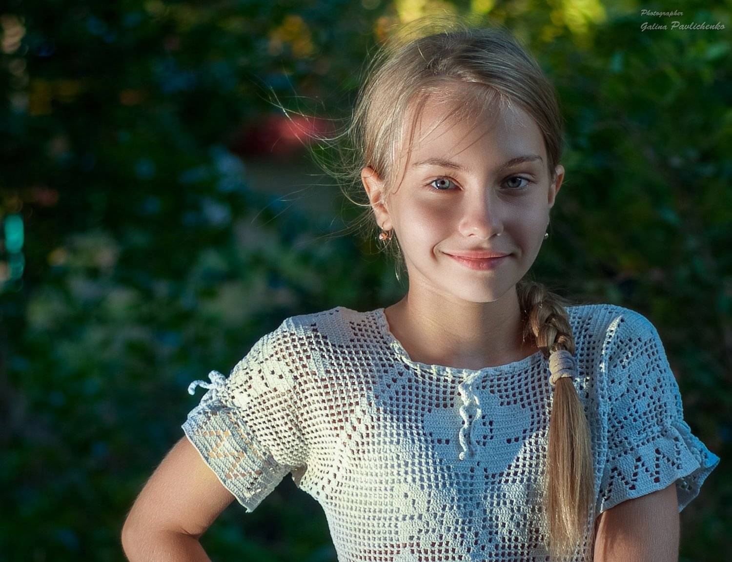 девочка, портрет , улыбка , глаза , лето, Галя