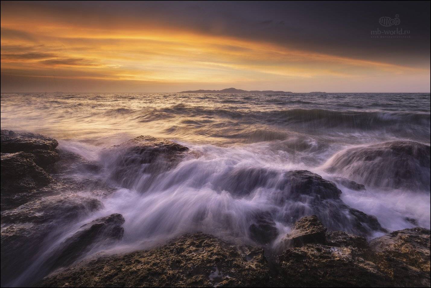Тайланд, море, закат, волны, паттайя, Михаил Воробьев