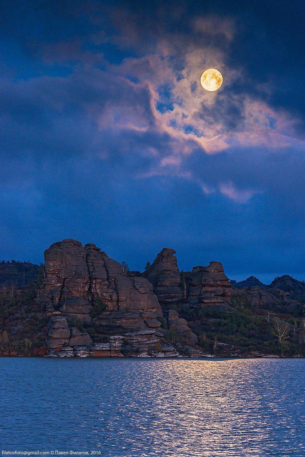 алтай, altai, сибирь, siberia, pavel filatov, павел филатов, луна, суперлуние, колыванское озеро, night, moont, рудный алтай, Павел Филатов