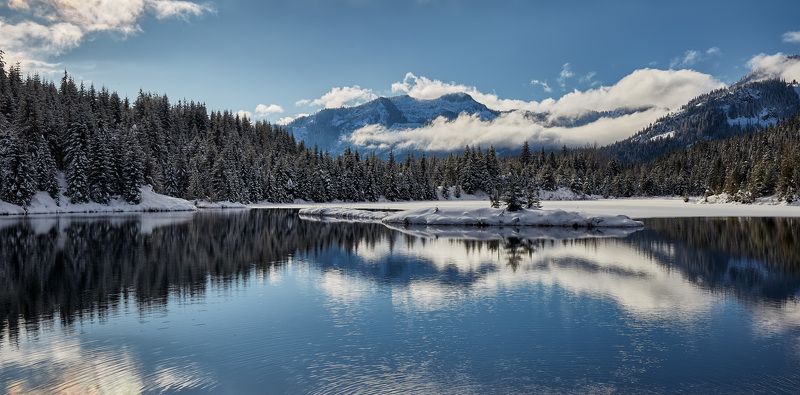 Зимние отражения фото превью