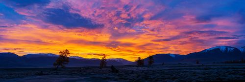 Pro красочный рассвет в Курайской степи…