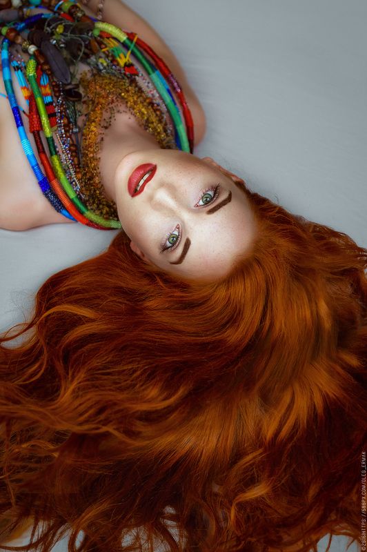 ukraine, red, portrait, girl, beauty, kiev, people, kyiv, golden, cute, nude, hair, sexy, redhead, naked, passion, gorgeous, ginger, retouch, temptation, luxurious, accessories, red, fox, oleg ermak, gire, Necklaces, olegermak, oleg_ermak, Fox фото превью