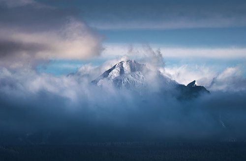 Between the clouds