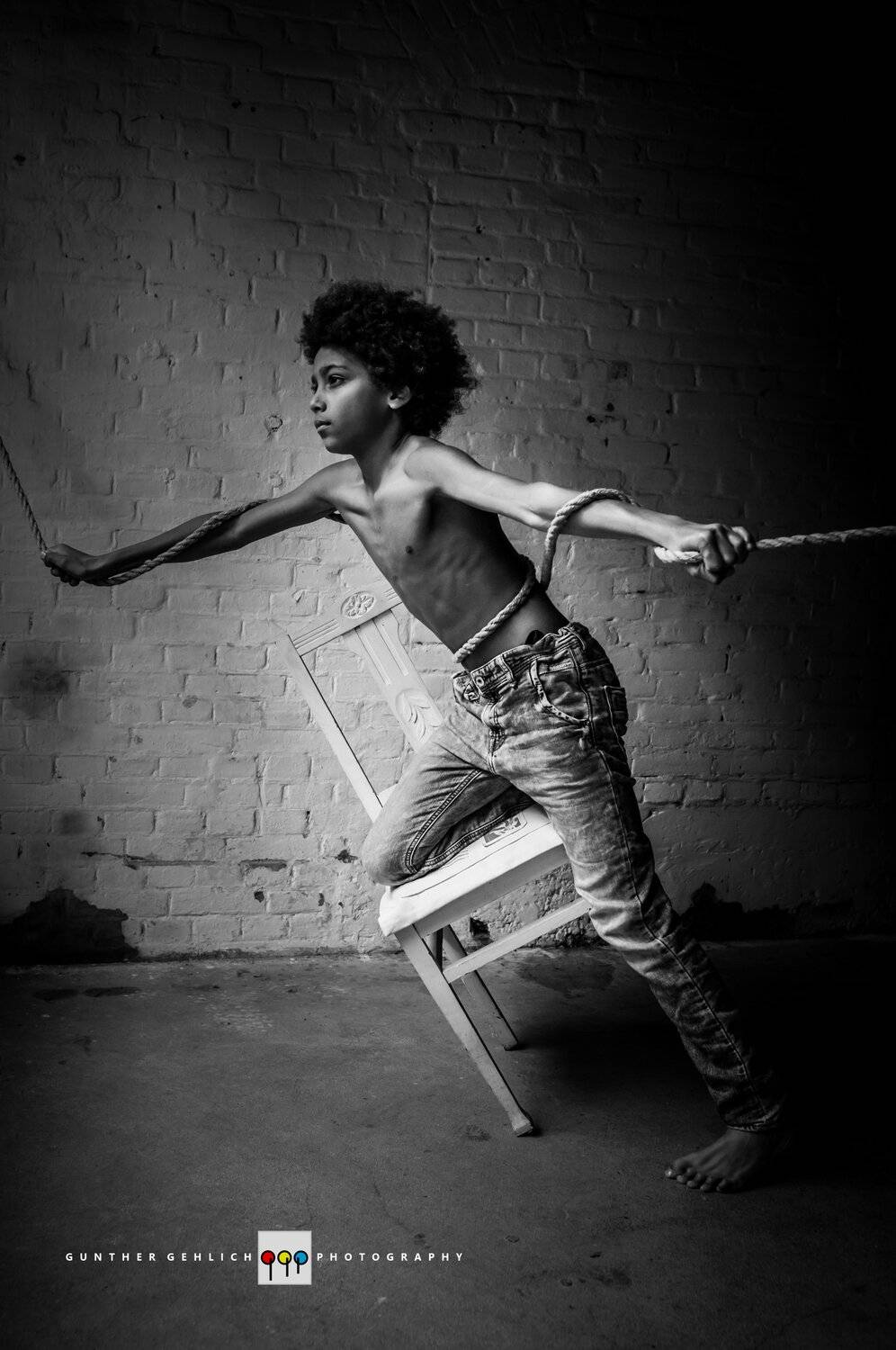 children, portrait, fine art, conceptual, black and white, Gunther Gehlich