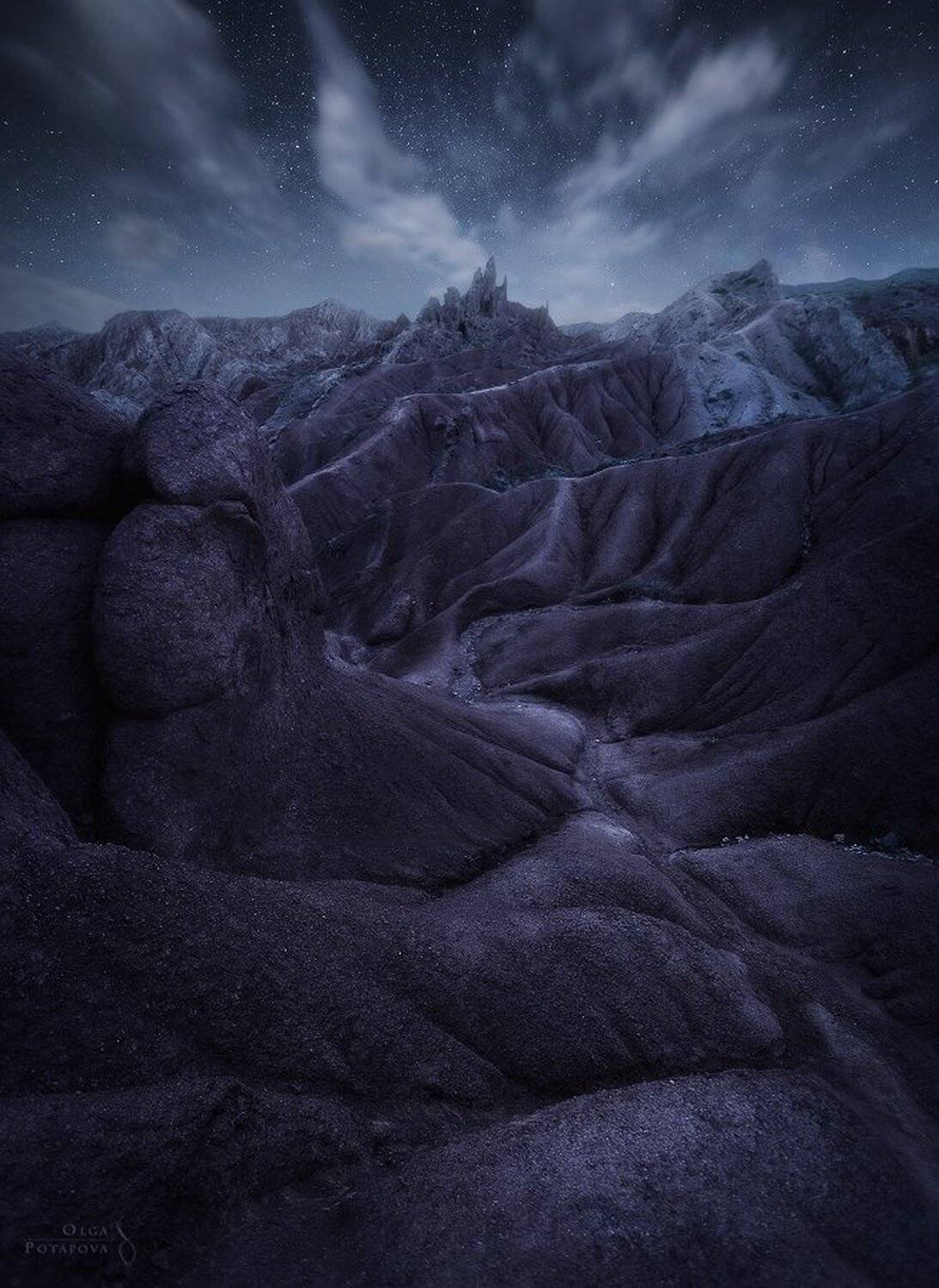 киргизия, ночной пейзаж, замок, каньон, Степаненко Ольга