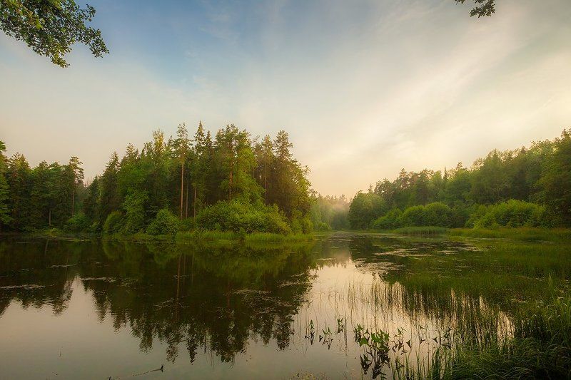 вечер, озеро, лес, печерск Любимый Печерск фото превью