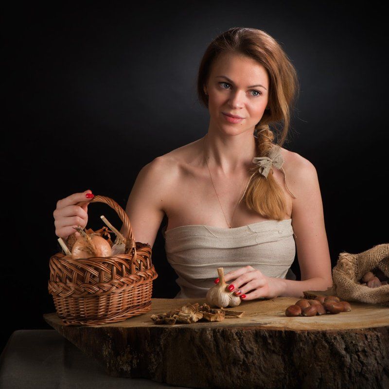 девушка, рустик, стиль, мода, красота, темница, чулан Девица в темнице фото превью