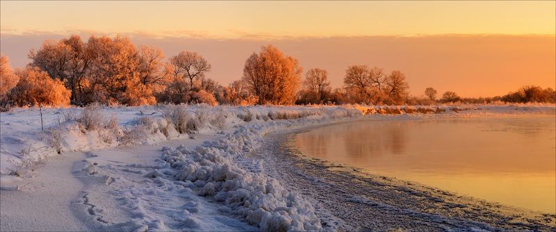 днепр утро зима мороз иней Морозный Днепр фото превью