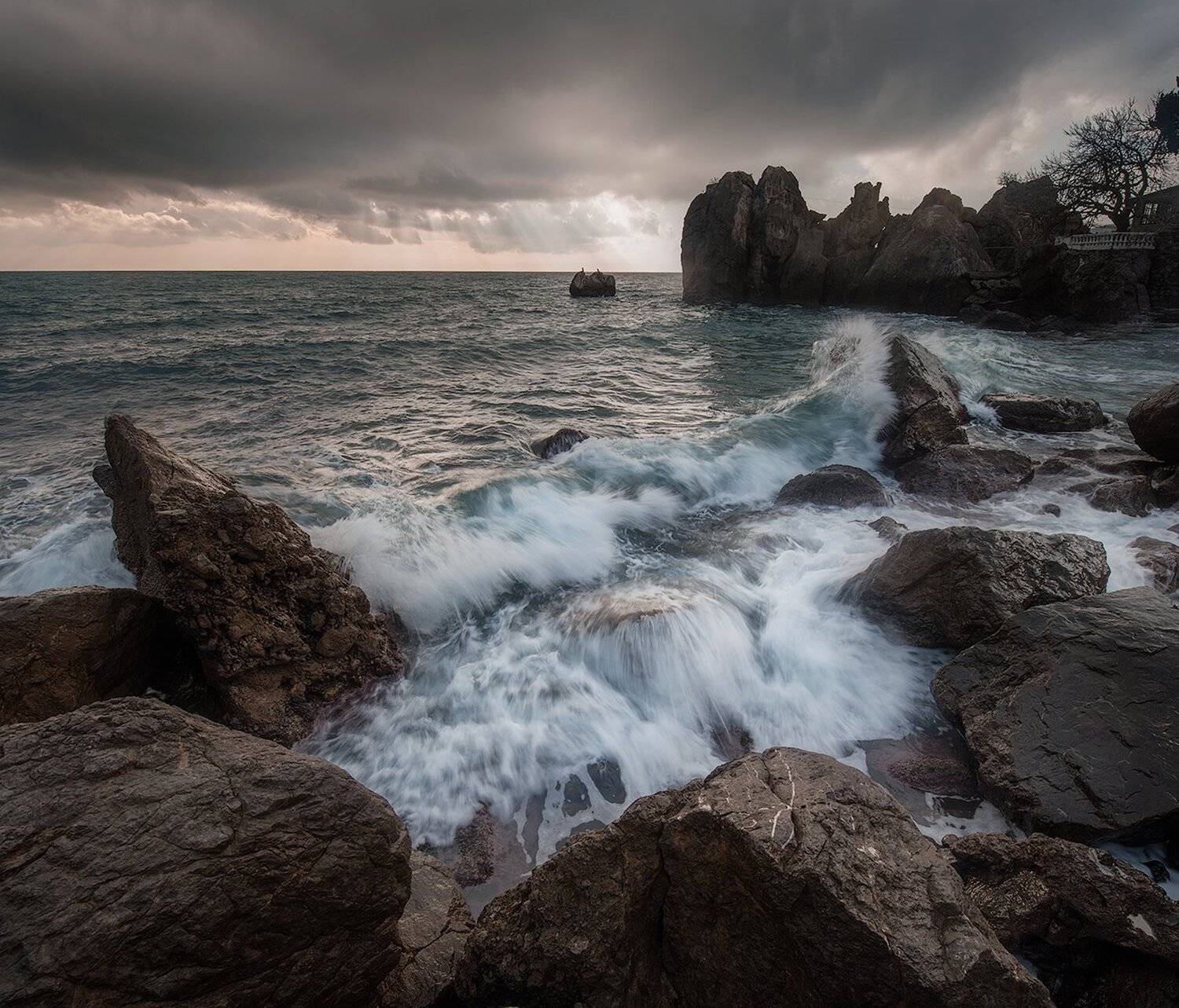 море, рассвет, облака, океан, горы, крым, nikon, бухта, дача чехова, чехов., Кушнир Дмитрий