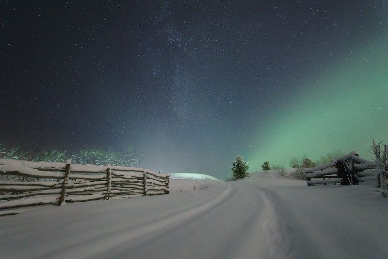 печора,коми,север Ночная прогулка фото превью