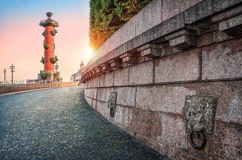 Ростральная колонна и львы