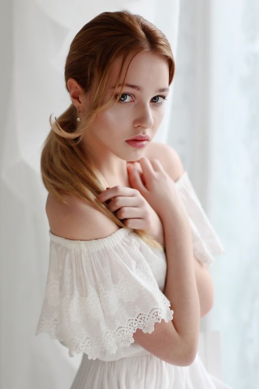 девушка, портрет, красота, нежность, блондинка Дарья фото превью