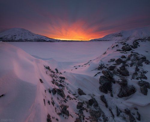 Закат на Большом Вудъявре