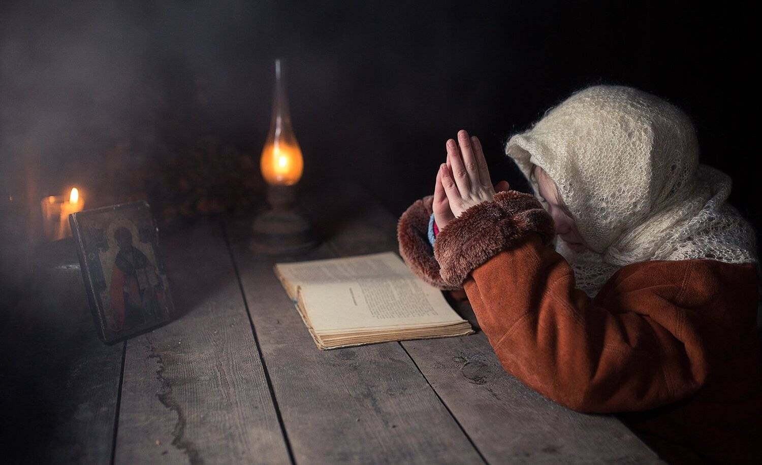 девочка, молитва, икона, рождество, Евгений Толкачёв