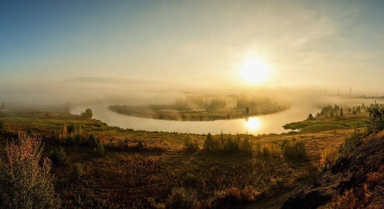 чусовая, рассвет, панорама, пейзаж, средний урал, Евгений Ерохин