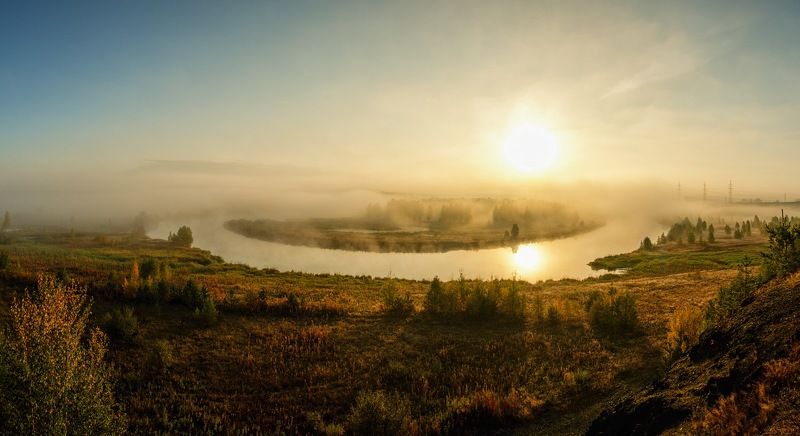 чусовая, рассвет, панорама, пейзаж, средний урал Про рассвет фото превью