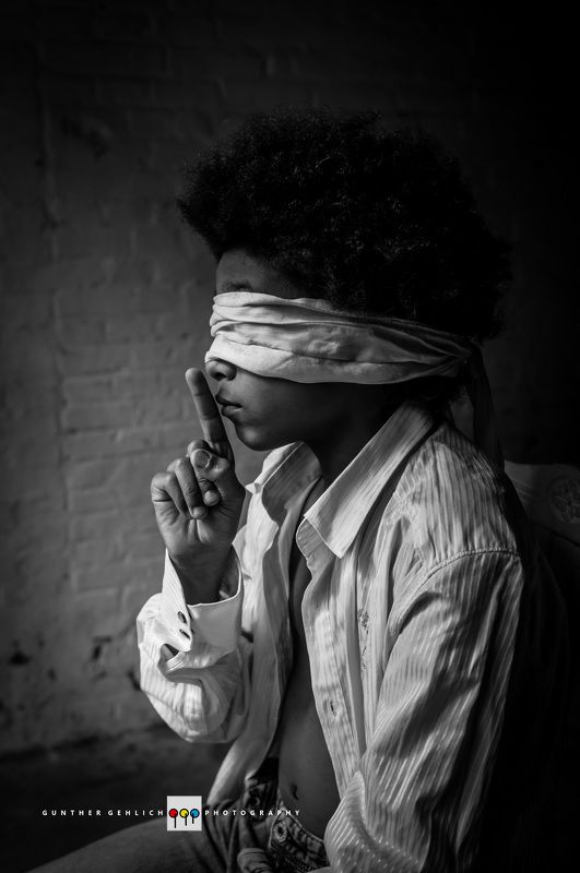 children, portrait, fine art, conceptual, black and white Silence фото превью