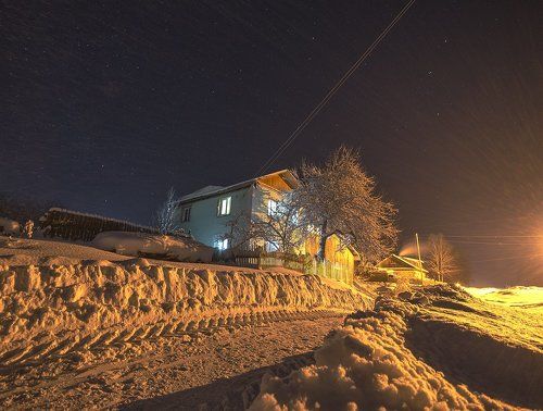 Морозная ночь и звезды