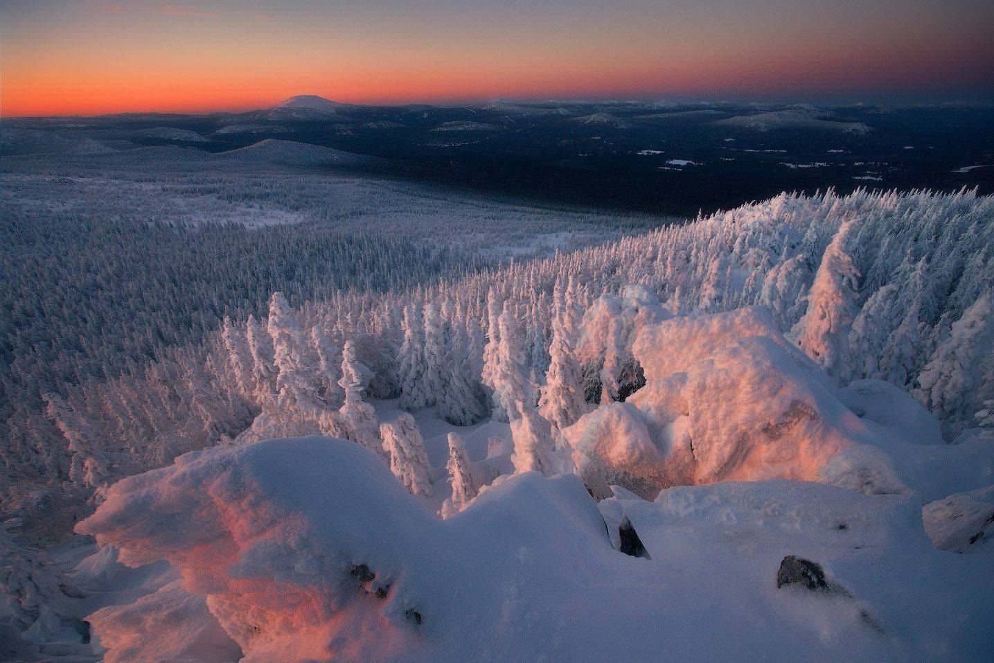 горы, урал, ямантау, ялангас, зима, Владимир Ляпин
