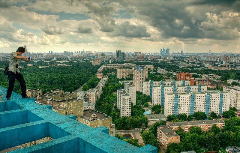 крыша, крыши, город, москва, день, облака, небо, тучи, лето В процессе съёмки фото превью