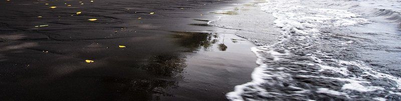 черный, песок Этюд с черным песком фото превью