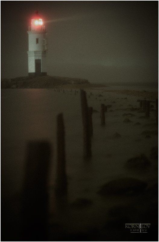 маяк, токаревский, море, ночь, туман, северные, земли, дмитрий, корнилов ### фото превью