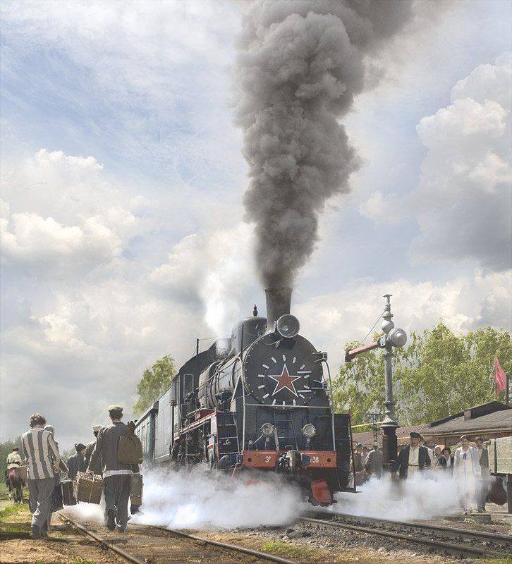 паровоз, эр, люди, лето, путь Вернувшимся... фото превью