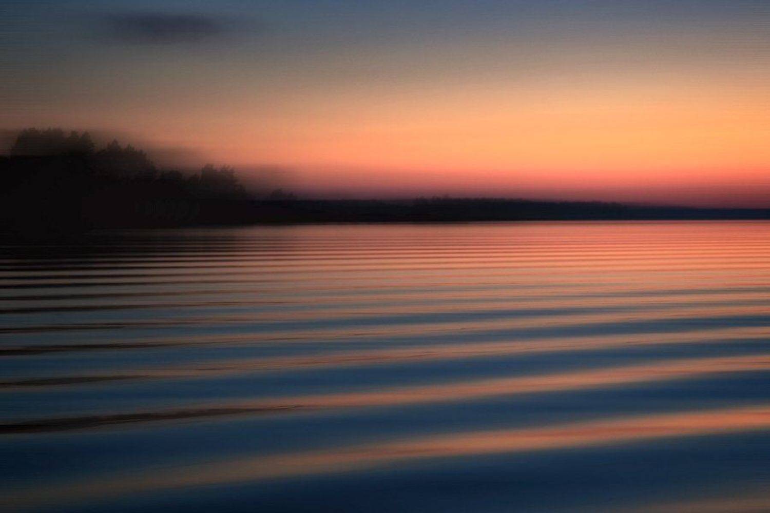 россия, ладожское озеро, волна, вода, озеро, закат, ночь, отражение, горизонт, берег, dyadyavasya, Дмитрий Шамин