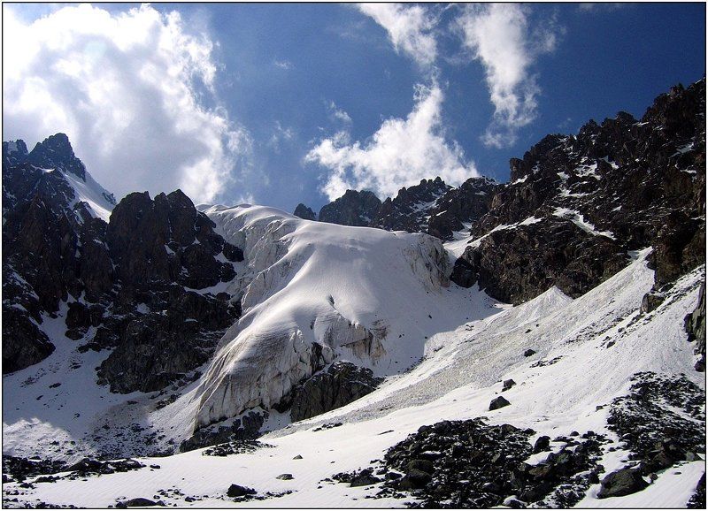 тянь-шань, ледник, перевал, лавина Классика... фото превью