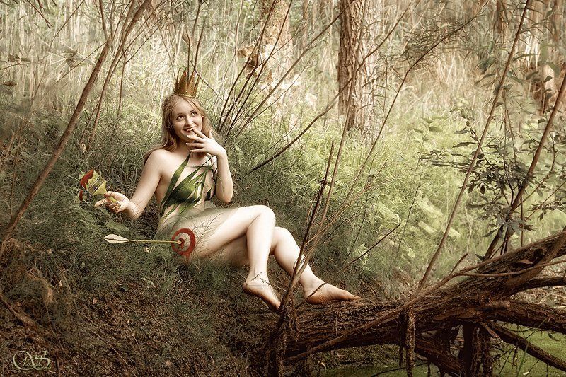 лягушка-царевна, стрела, корона, болото, судова наталья Прынц по экспресс-методу фото превью